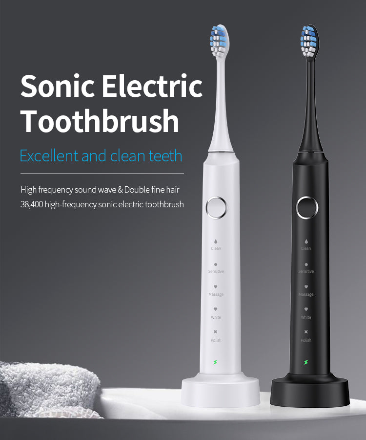 Brosse à Dents Électrique NOVURA™ – Design Élégant & Blanchiment Sonic