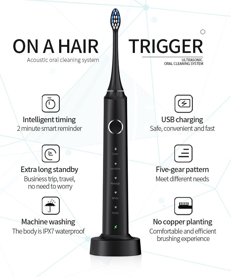 Brosse à Dents Électrique NOVURA™ – Design Élégant & Blanchiment Sonic